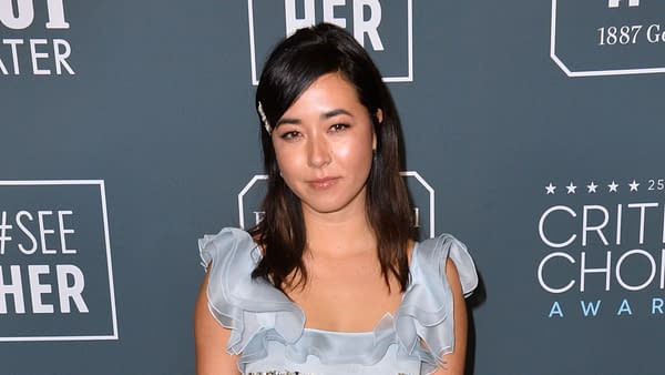 Maya Erskine at the 25th Annual Critics' Choice Awards at the Barker Hangar, Santa Monica.