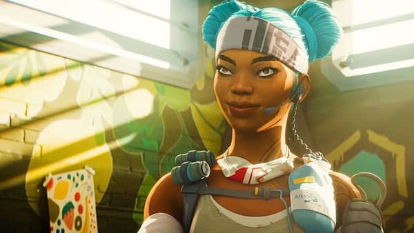 A lo0ok at Ajay in the Apex Legends video Stories From The Outlands: Family Business, courtesy of Respawn Entertainment