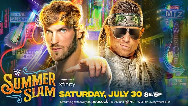WWE SummerSlam Match Graphic: Logan Paul vs The Miz