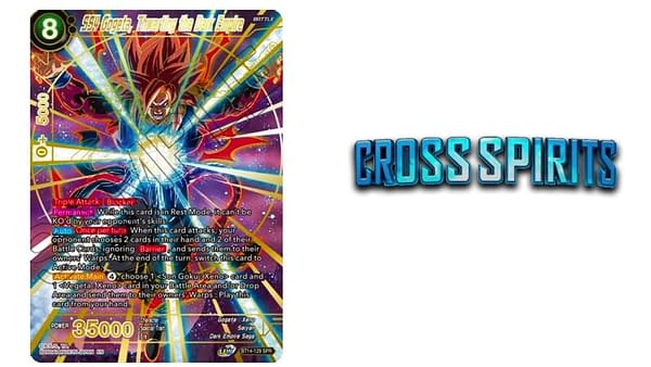 Cross Spirits logo and card. Credit: Dragon Ball Super Card Game