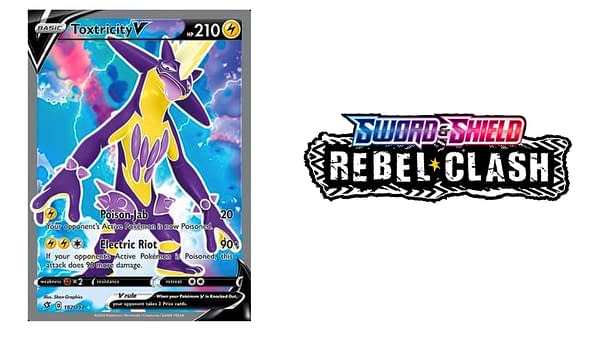 Rebel Clash card and logo. Credit: Pokémon TCG