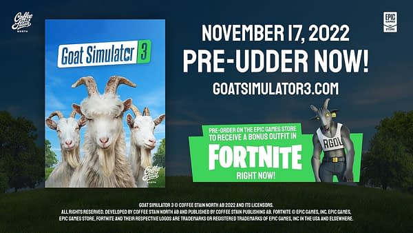 Goat Simulator 3 Will Have Horrifying Crossover With Fortnite