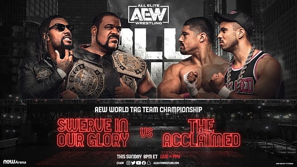 All Out promo graphic - AEW World Tag Team Championship Match: Swerve in Our Glory vs. The Acclaimed