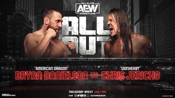 All Out promo graphic - Daniel Garcia on a Pole Match: Chris Jericho vs. Bryan Danielson