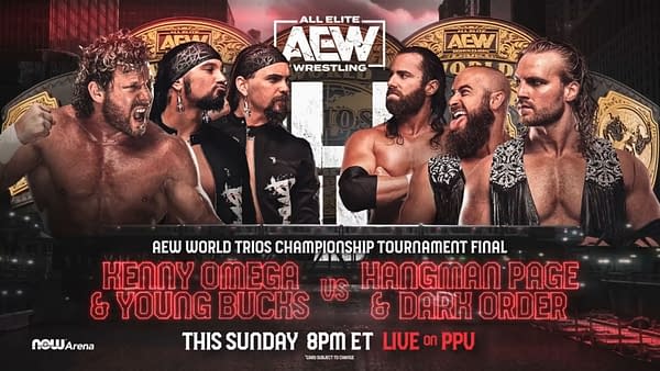 All Out promo graphic - AEW World Trios Championship Tournament Final Match: The Elite vs. Dark Order