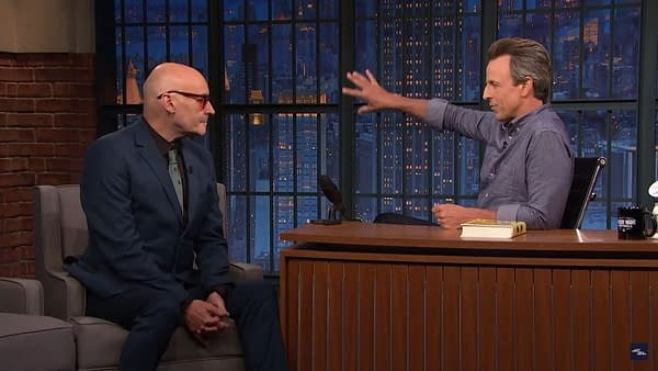 Grant Morrison Explains Link Between Drag & Superheroes to Seth Meyers