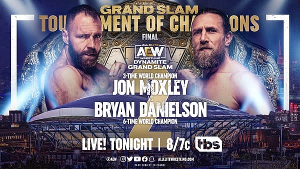 AEW Grand Slam Dynamite promo graphic for Jon Moxley vs. Bryan Danielson
