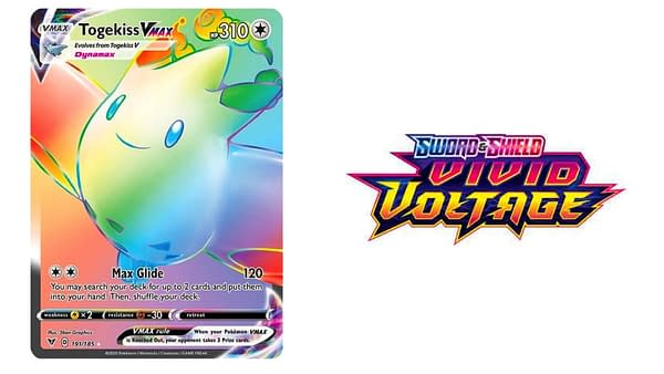Vivid Voltage logo and card. Credit: Pokémon TCG