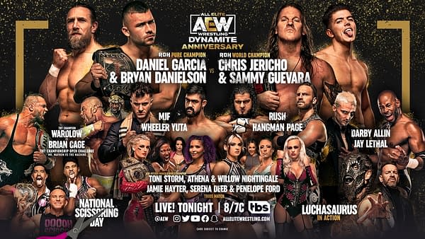 Promo graphic for AEW Dynamite Anniversary