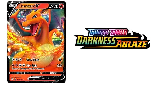 Darkness Ablaze card and logo. Credit: Pokémon TCG