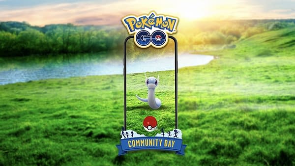 Community Day Classic: Dratini graphic in Pokémon GO. Credit: Niantic