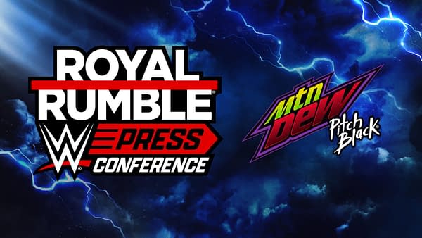 Promo graphic for the Mtn Dew press conferences following the Royal Rumble