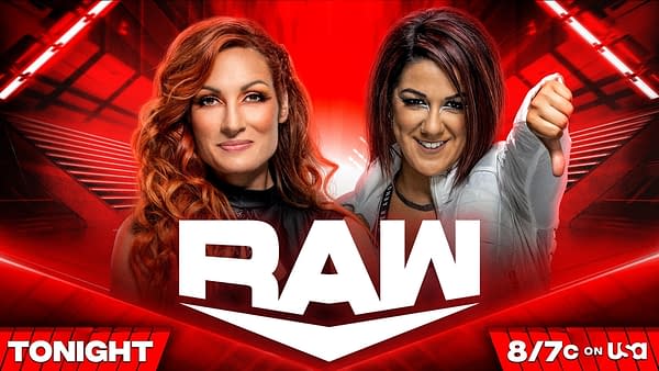 Promo graphic for WWE Raw tonight