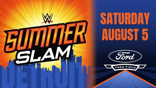 Official promo graphic for WWE SummerSlam 2023 in Detroit