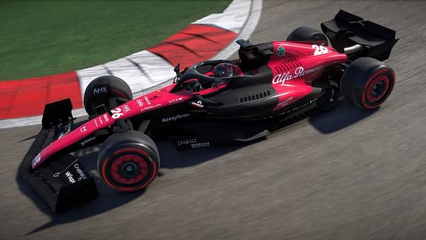 A look at the Alfa Romeo F1 livery in F1 22, courtesy of EA Sports.