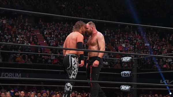 AEW Dynamite PreviewHangman Adam Page and Jon Moxley face off in the ring on AEW Dynamite