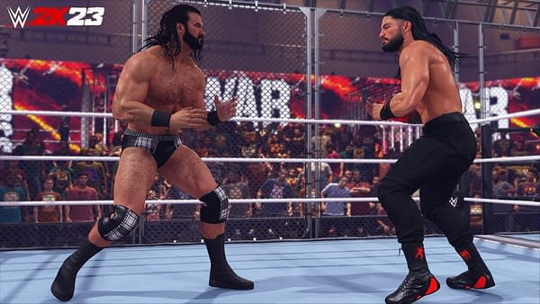How will you punish opponents at WarGames in WWE 2K23? Courtesy of 2K Games.