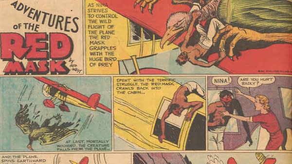 Adventures of the Red Mask syndicated strip from December 1936 (representative, not necessarily in contents of Best Comics #4).