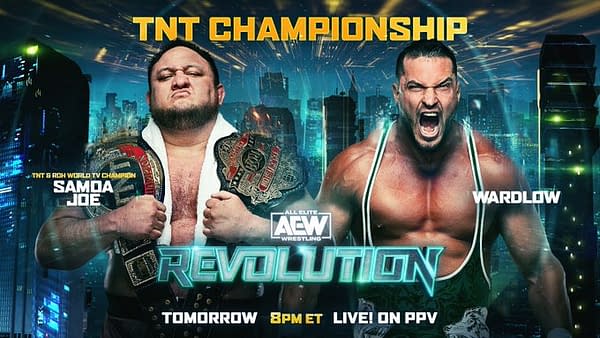AEW Revolution promo graphic - Samoa Joe vs. Wardlow