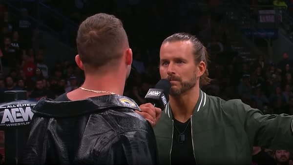 Adam Cole appears on AEW Dynamite.