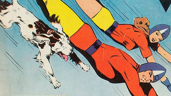 Bulletman #10 (Fawcett Publications, 1942) featuring Bulletdog.