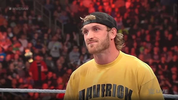 Logan Paul appears on WWE Raw.