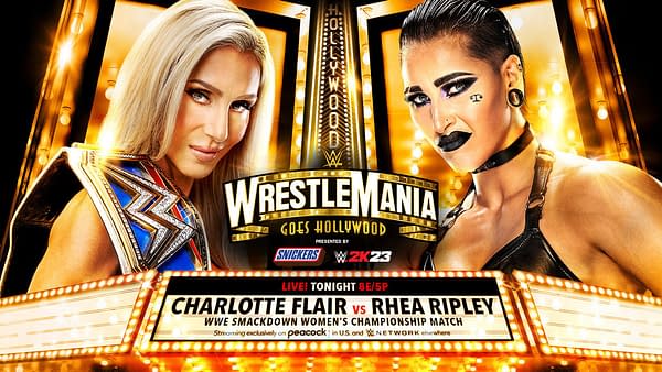 WrestleMania Saturday Promo Graphic: Charlotte Flair vs. Rhea Ripley