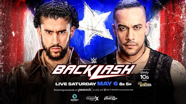 WWE Backlash Preview Graphic for Bad Bunny vs. Damian Priest