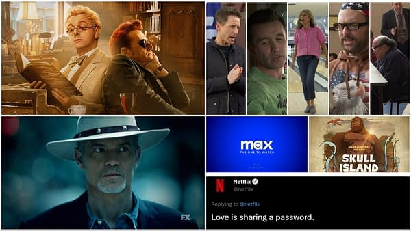 Max/Netflix, Justified, Good Omens, IASIP & More: BCTV Daily Dispatch