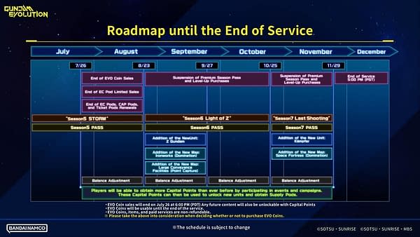 Gundam Evolution Set To Shut Down This November