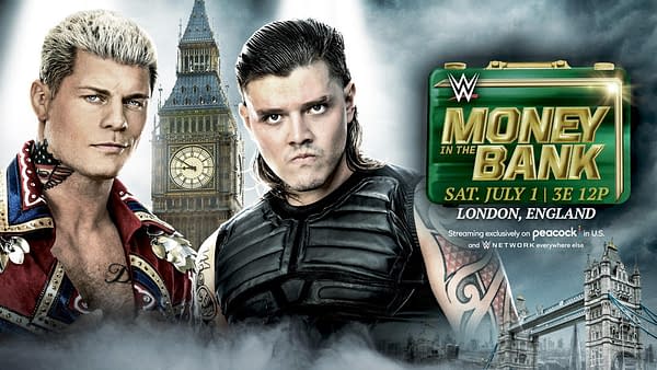 WWE Money in the Bank match graphic: Cody Rhodes vs. Dominik Mysterio