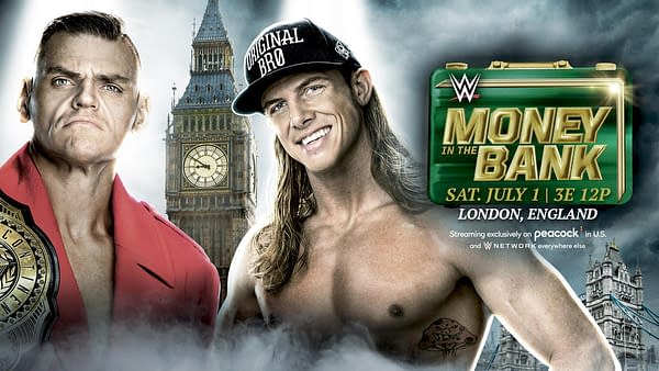 WWE Money in the Bank match graphic: Matt Riddle vs. Gunther for the Intercontinental Championship