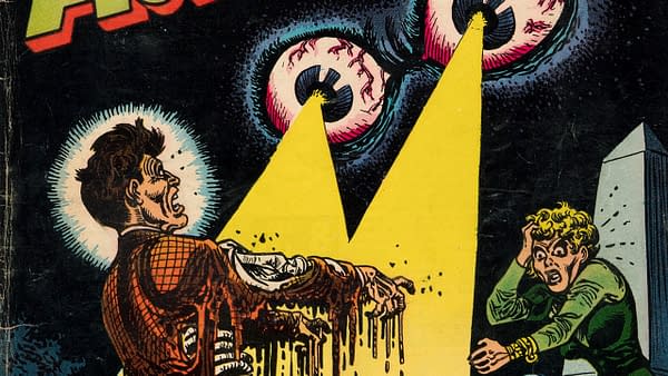Astonishing #30 (Atlas, 1954) cover by Joe Maneely.