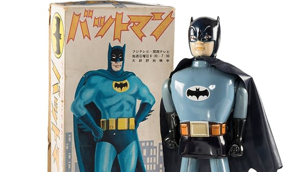 Wind-up Batman Tin Robot with Original Box (Tada, 1960's)