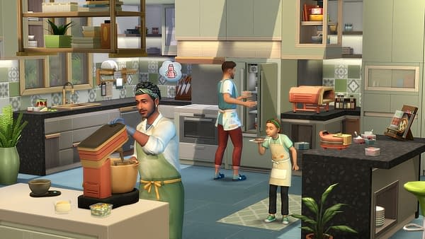 Cooking it up in The Sims 4, courtesy of Electronic Arts.