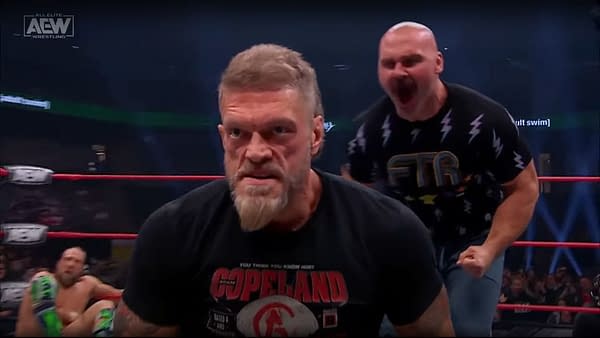 Adam Copeland continues to betray WWE while FTR Bald encourages him on AEW Collision.