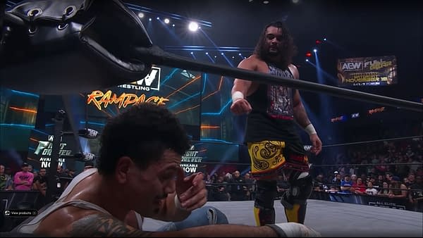 Santana and Ortiz after their match on AEW Rampage