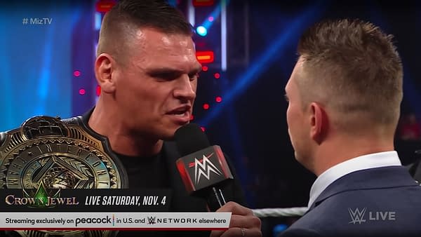 Gunther and The Miz get face-to-face on WWE Raw