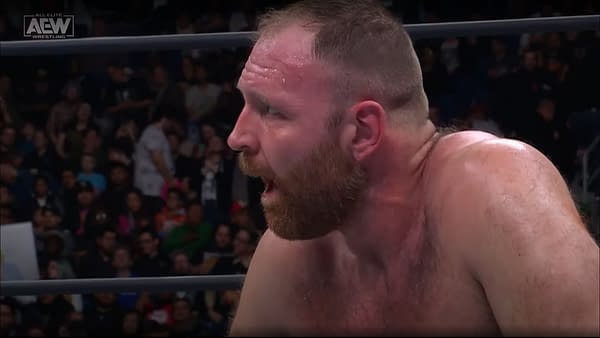 Jon Moxley in a rare not-bleeding moment on AEW Dynamite