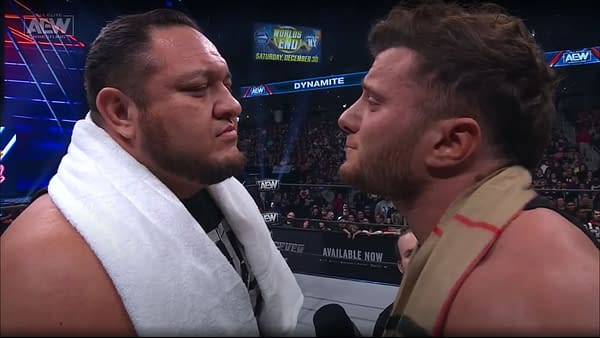Samoa Joe and MJF are face-to-face on AEW Dynamite