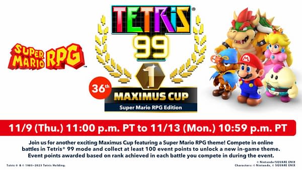Super Mario RPG Becomes The Latest Tetris 99 Maximus Cup