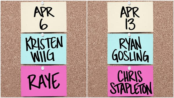 SNL Taps Kristen Wiig/Raye &#038; Ryan Gosling/Chris Stapleton for April