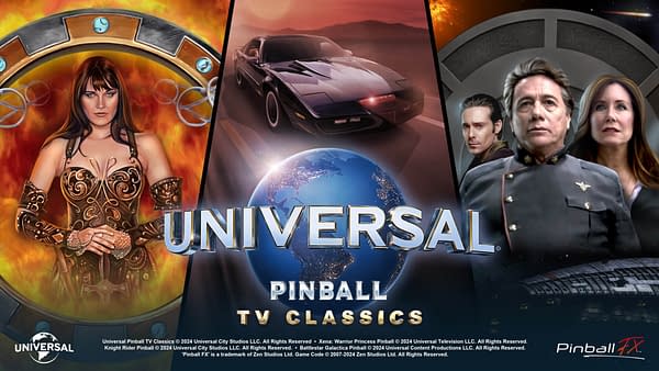 Pinball FX Reveals Xena, Battlestar Galactica, & Knight Rider Tables
