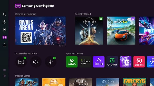 Samsung ajoute Rivals Arena au hub de jeu de Smart TV