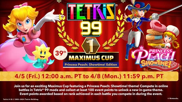 Nintendo Reveals Princess Peach-Themed Tetris 99 Maximus Cup