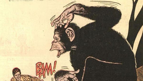 Detective Chimp's debut in Adventures of Rex the Wonder Dog #4 (DC, 1952).