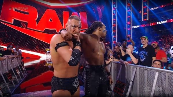 Donovan Dijak appears as T-Bar alongside Mace on WWE Raw