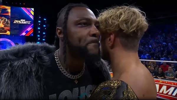 AEW World Champion Swerve Strickland gets up close and personal with AEW International Champion Will Ospreay on AEW Dynamite