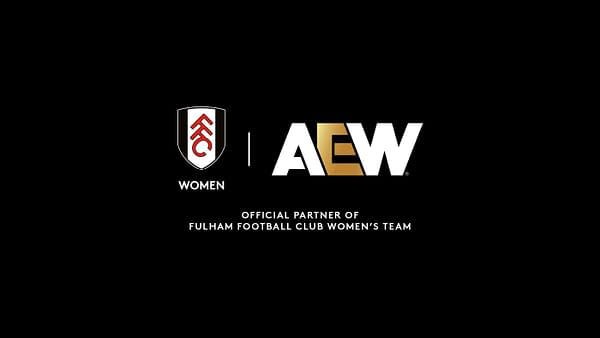 A graphic produced by AEW and Fullham Football Club to promote their newly announced partnership.