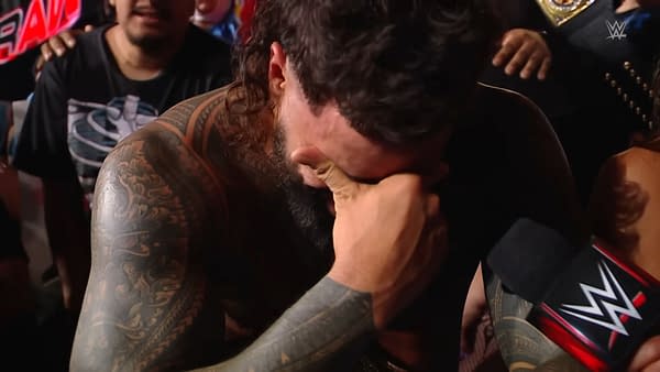 Jey Uso gets emotional after winning the Intercontinental Championship on WWE Raw